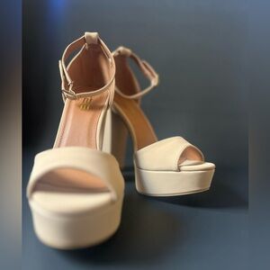 Tina Nude Chunky Platform Heel